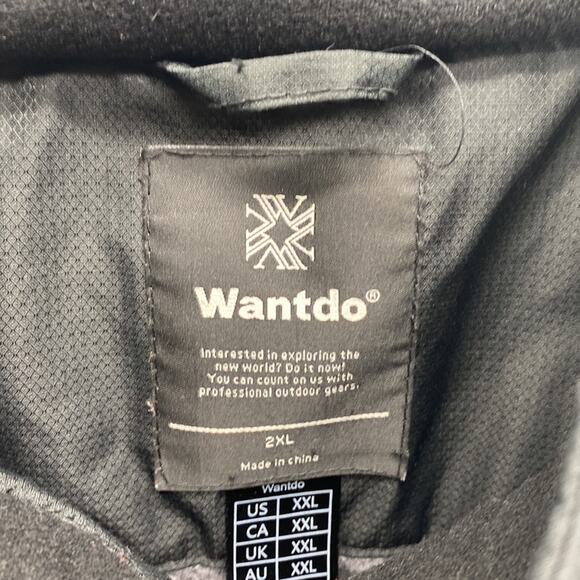 Wantdo black fleece lined ski jacket snowboard water wind resistant size XXL - Picture 4 of 11